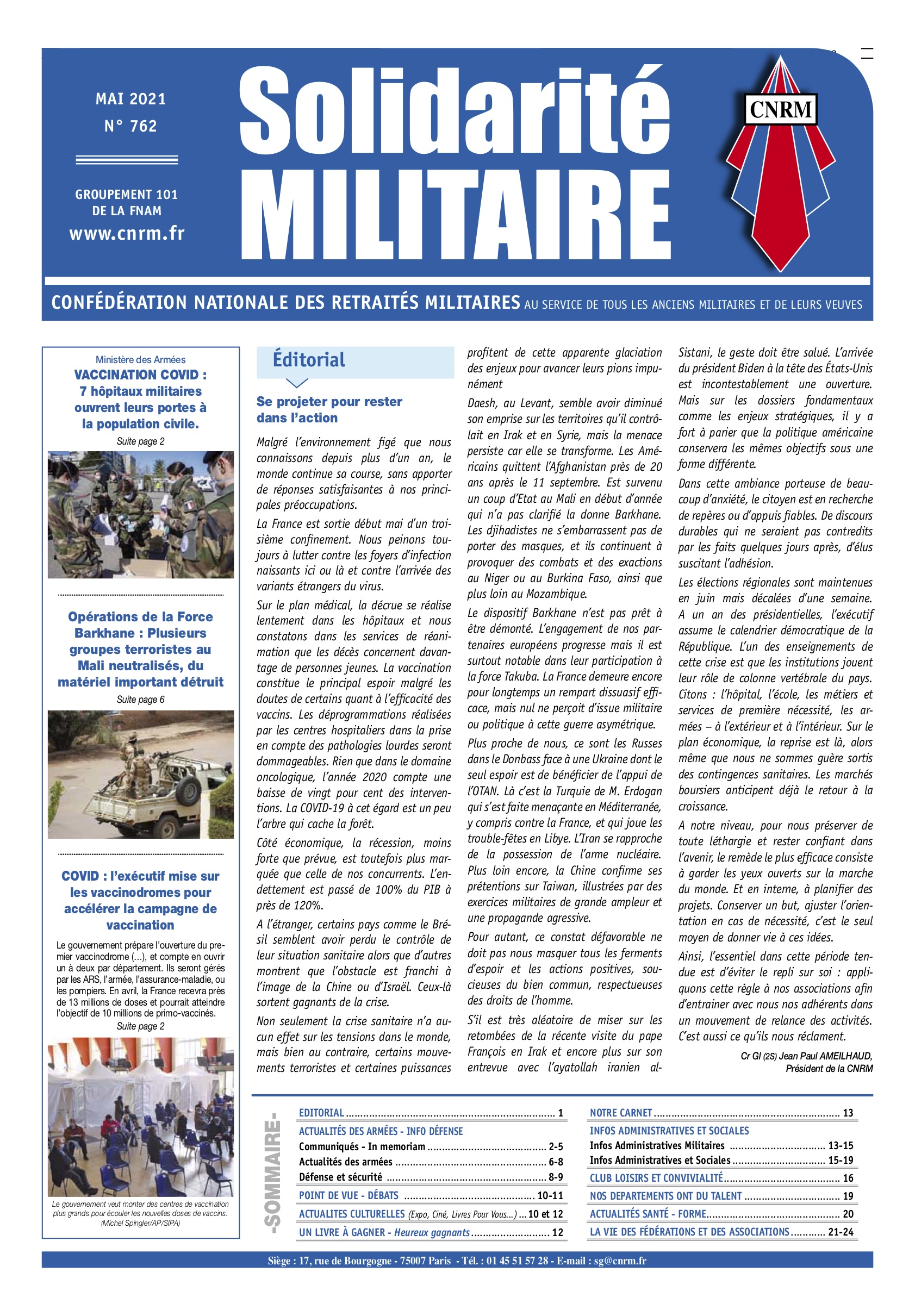 Solidarité Militaire N°762 Mai 2021